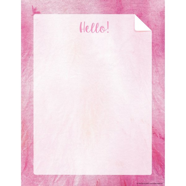 Barker Creek Pink Tie-Dye and Ombré Computer Paper, 50 sheets/Package 707